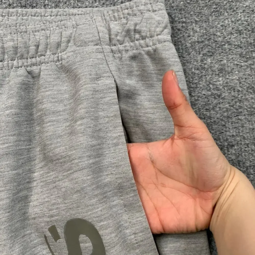 Adidas Joggers Mens L Large Ash Designed 2 Move Graphic Drawstring Track Pants